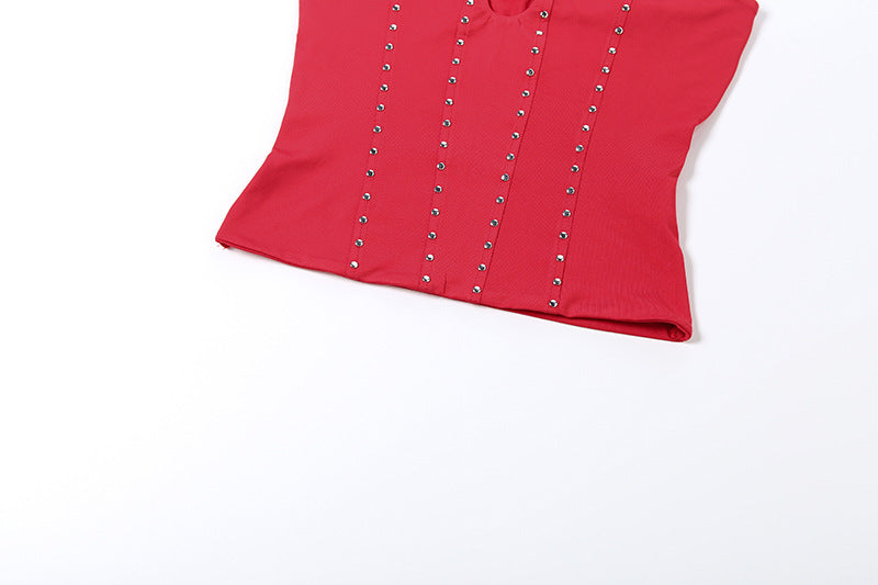 Sweetheart neck hollow out cut out top | Festival Outfits Women