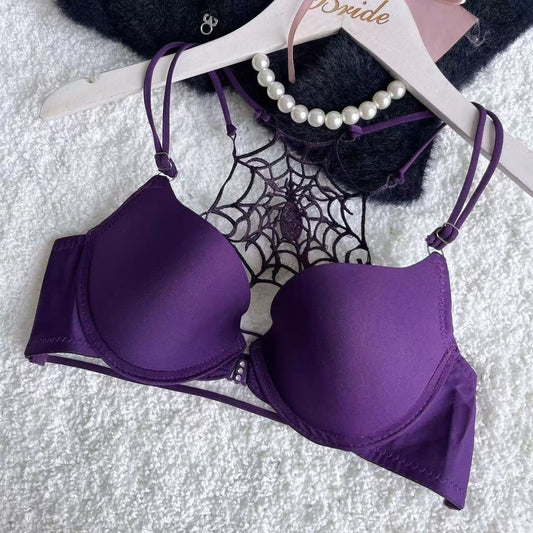 V neck spider web backless solid cami top | Festival Outfits Women