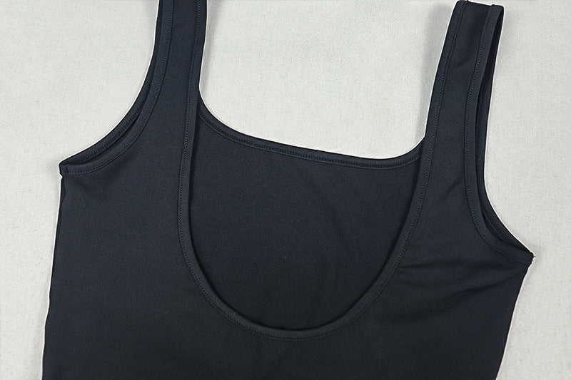 Hollow out square neck backless tank jumpsuit | Festival Outfits Women
