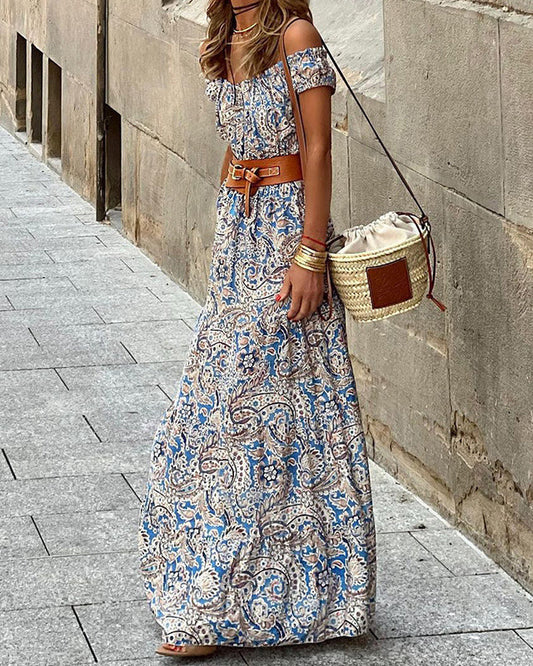 Short Sleeve Bohemian Dress