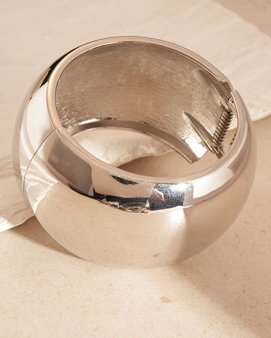 Wide Metal Geometric Bracelet