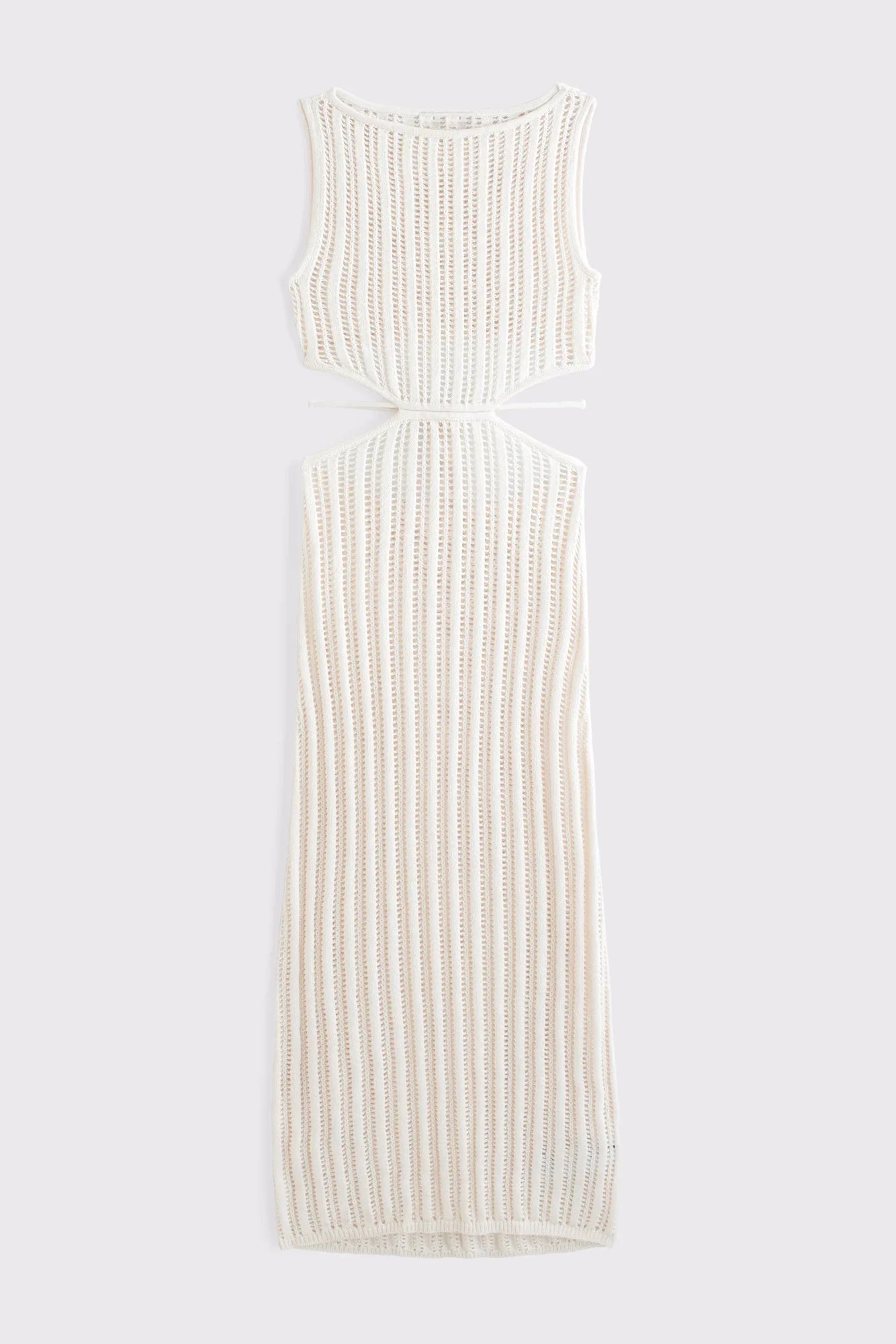 Vestido maxi con aberturas estilo crochet