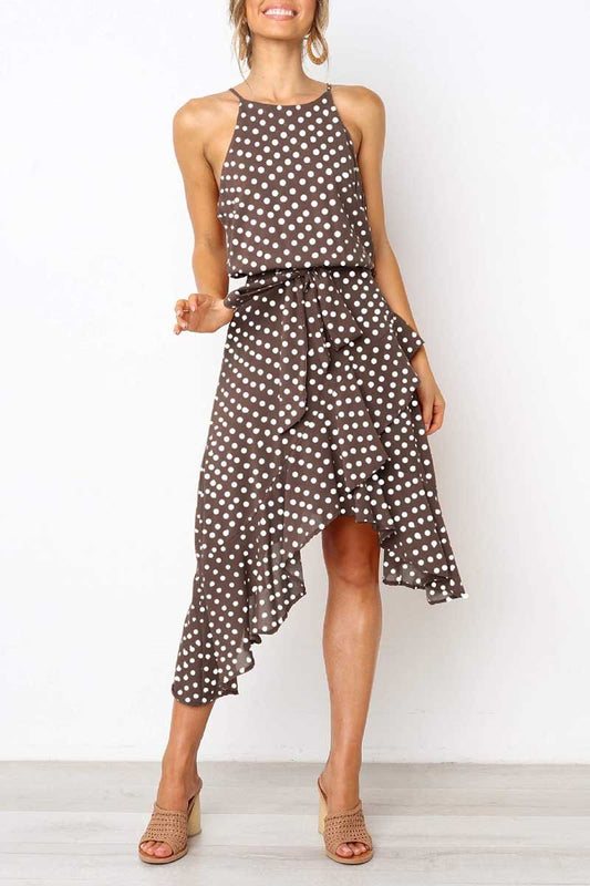 Irregular Polka Dot Dress