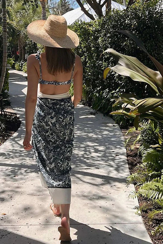 Traje de baño de una pieza con volantes de libélula azul