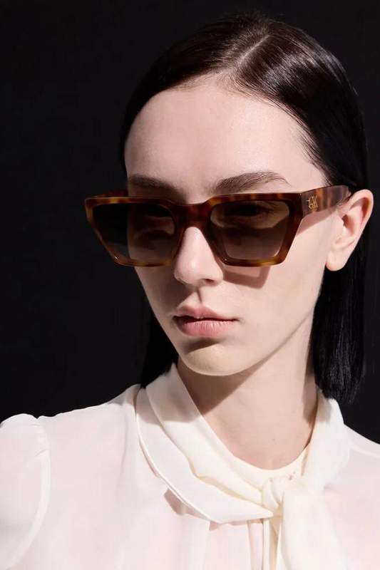 Melissa Tortoiseshell Angular Sunglasses