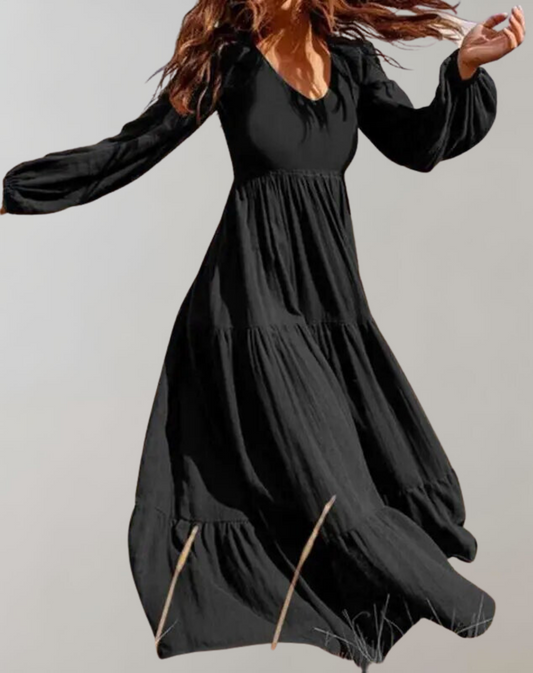 Vestido largo de verano para mujer, fácil de usar | Ideal para primavera/verano