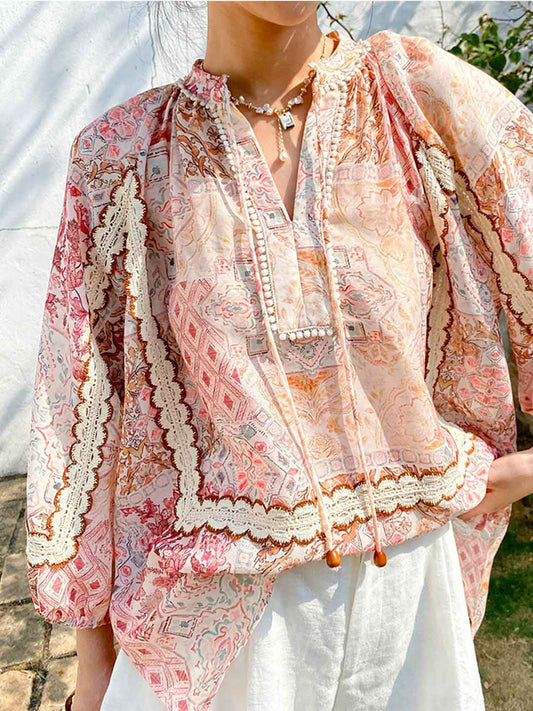 Katherine Loose Bohemian Printed Top