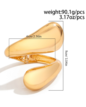 Exaggerated Metal Glossy Hug Bracelet