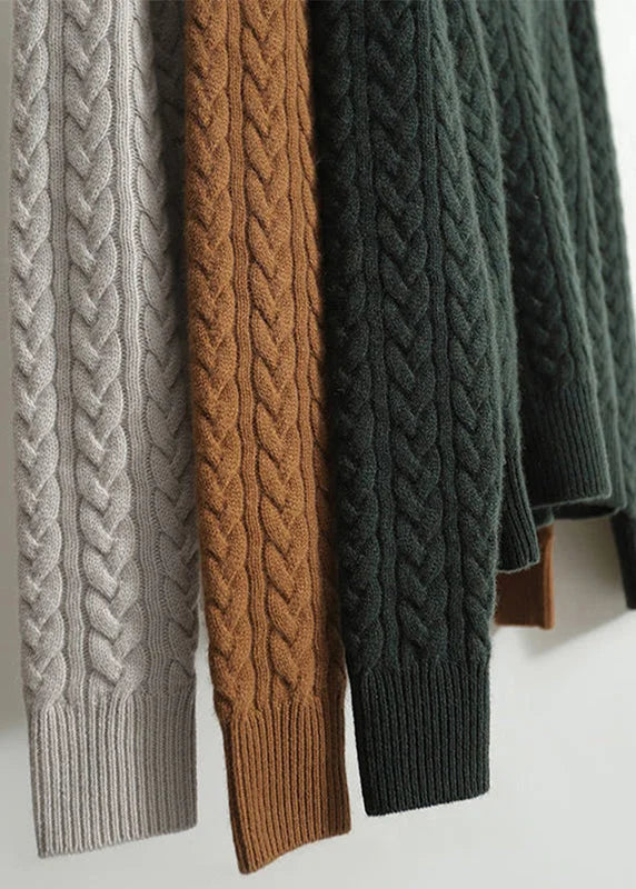 Elegante jersey de punto para mujer con cuello alto y botones | Ideal para otoño/invierno