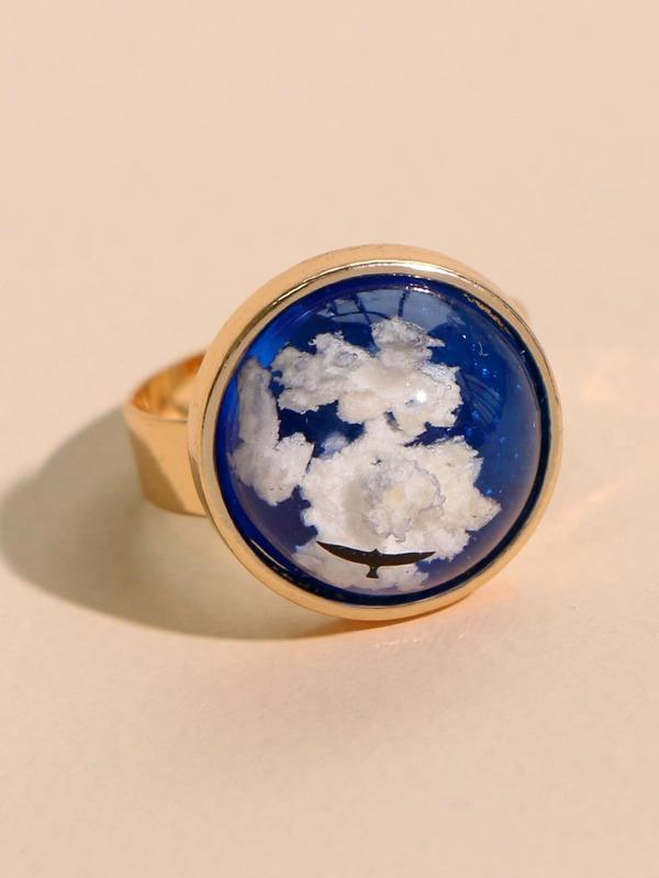 1pc Cloud Pattern Ring for Women
