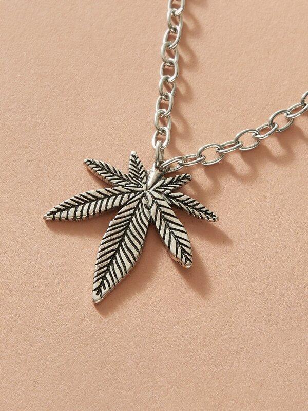 1pc Maple Leaf Charm Necklace for Women
