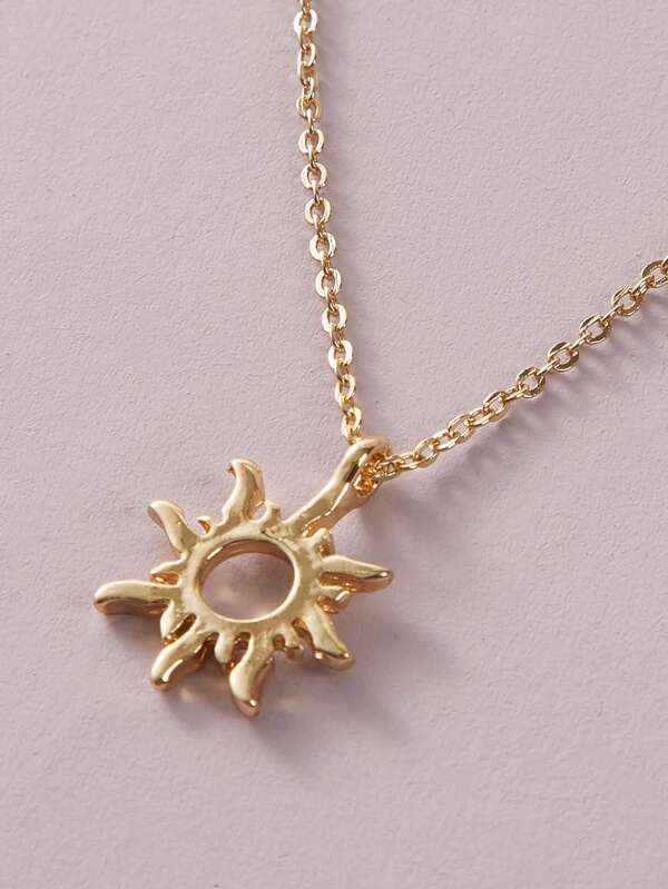 1pc Sun Charm Necklace for Women