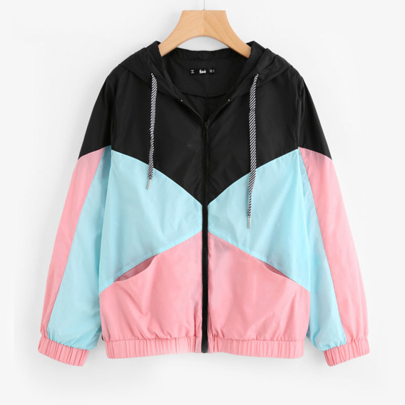 Abrigo informal con capucha y protección solar a juego para mujer, tallas S-4XL