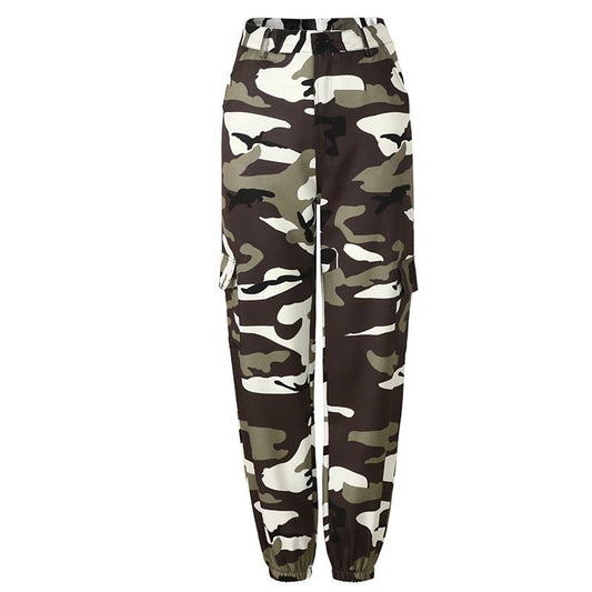 Pantalones deportivos casuales con estampado de camuflaje para mujer, tallas S-3XL