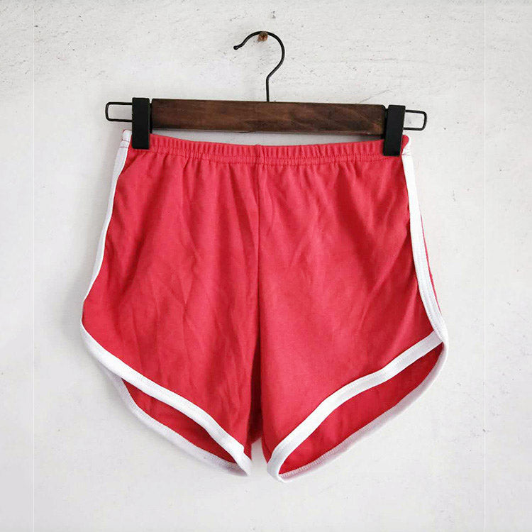 Pantalones cortos deportivos casuales holgados con bloques de color para mujer