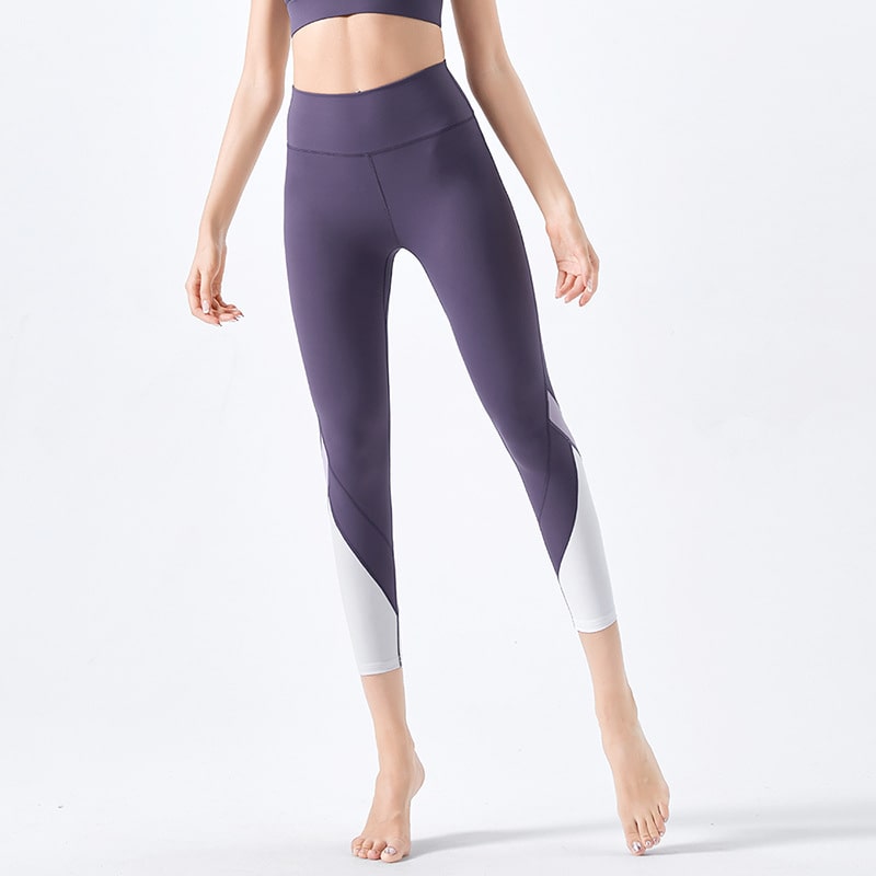 S-XL Women Casual Color Blocking Bodycon High-waisted Sport Leggings