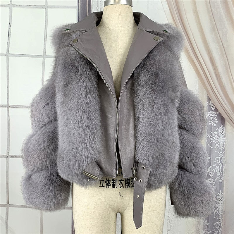 Abrigo de peluche informal de invierno para mujer, con solapa, de piel sintética, de color liso, con retazos y cremallera, de manga larga