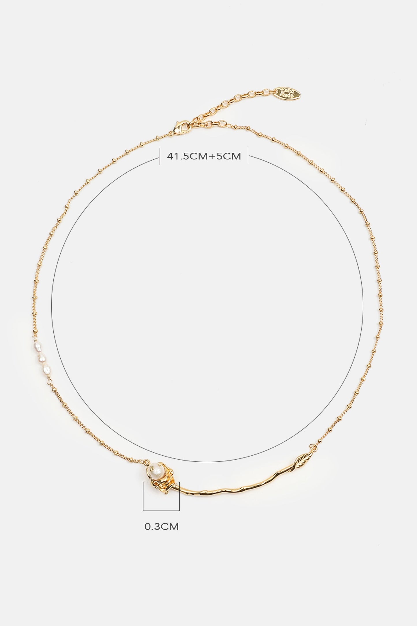 Faux Pearl Rose Necklace