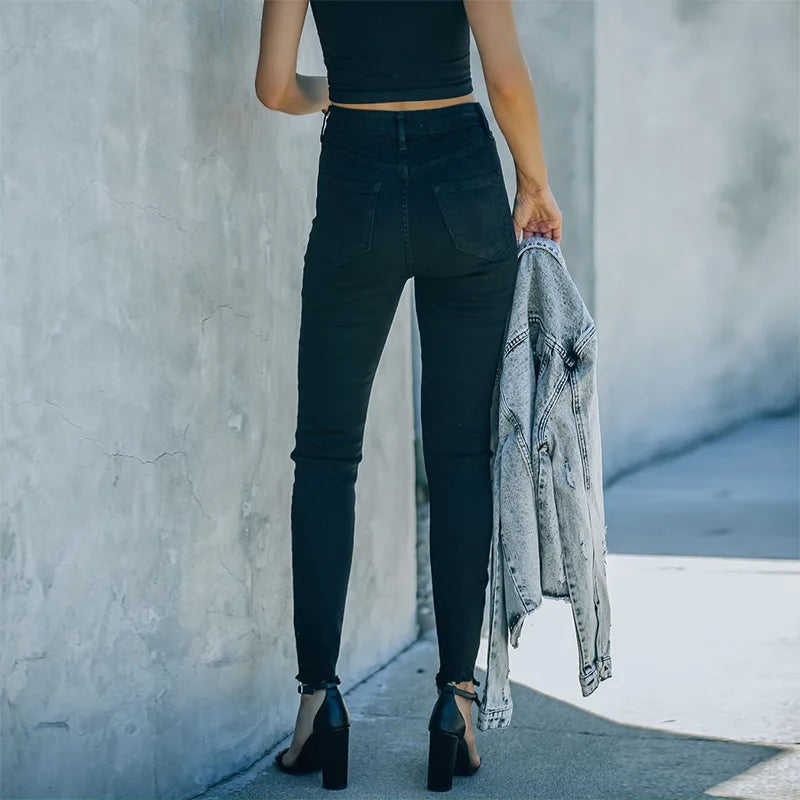 2025 Spring Color Elastic Pencil Women's Jeans
