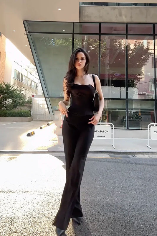 Conjunto de pantalones de acero líquido