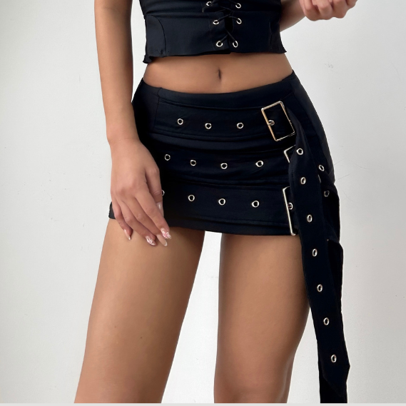 Square neck lace up buckle tank top | Festival Outfits Women