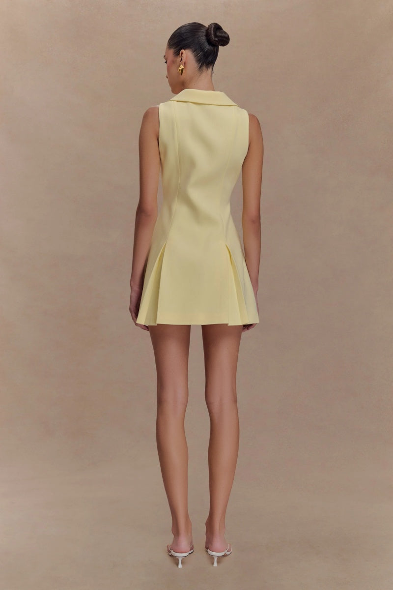 Minivestido sin mangas - Limón