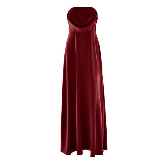 Ruched zip-up backless solid tube mini dress | Festival Outfits Women