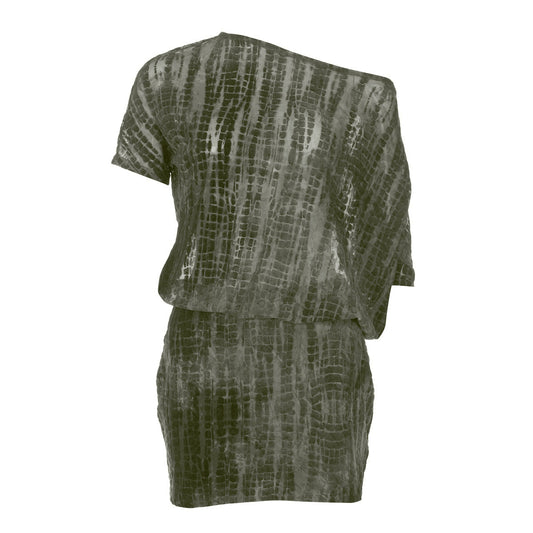 Short sleeve self tie irregular backless mini dress | Festival Outfits Women