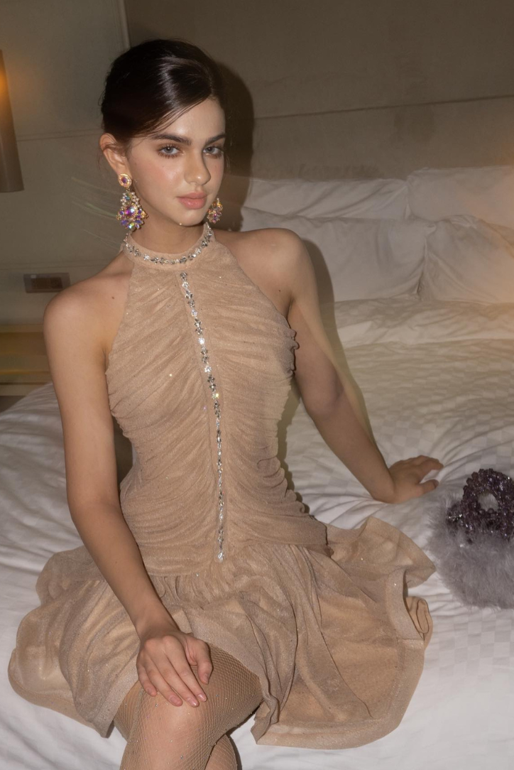Megan - Crystal Sparkle Mini Dress