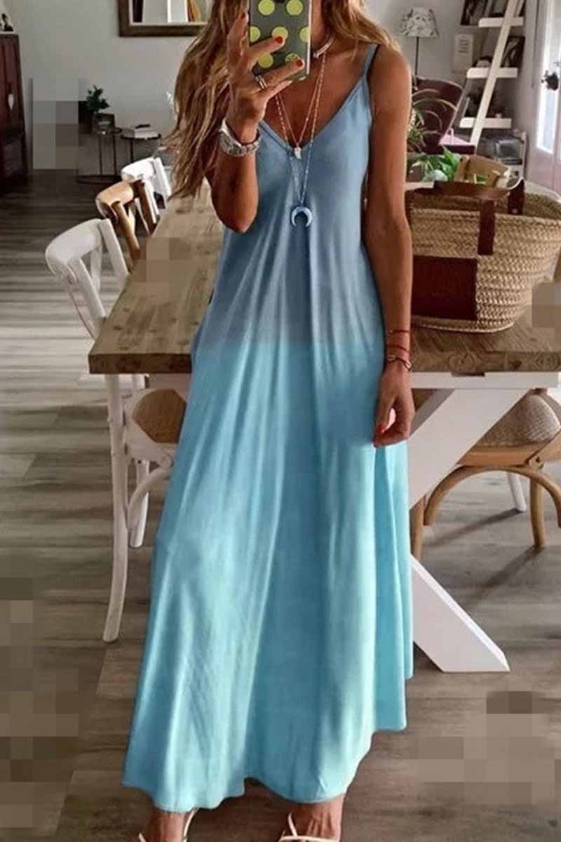 Loose Print Maxi Dress ( 2 Color )