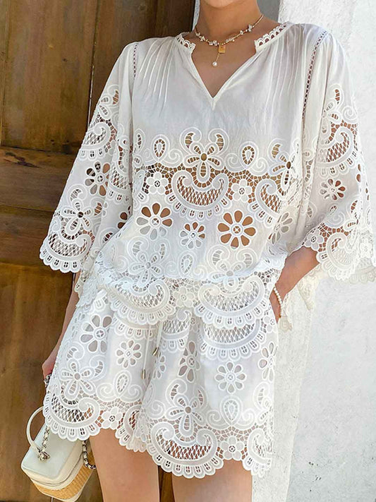 Morgan Vacation Embroidered Shorts