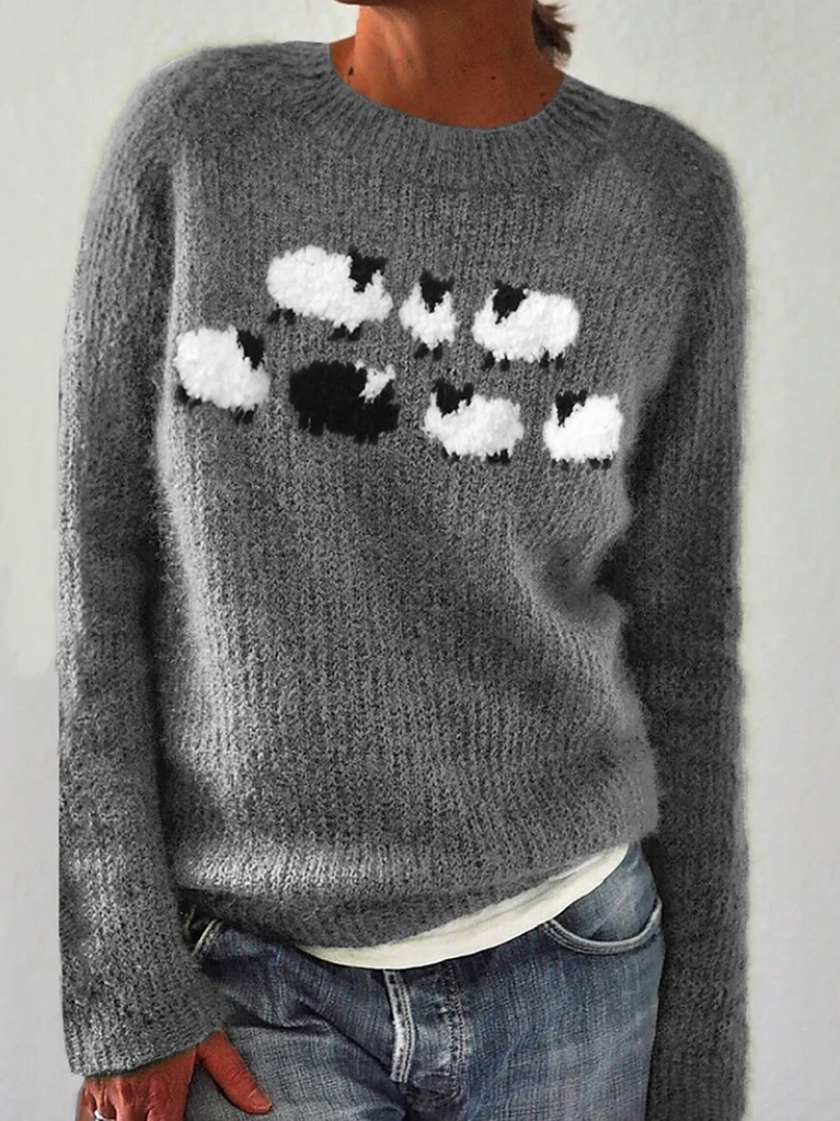 Jersey de merino de manga larga para mujer, fácil de usar | Ideal para otoño/invierno