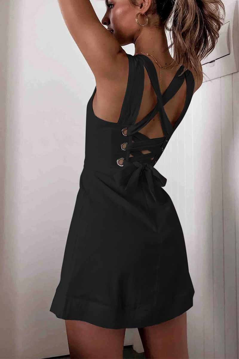 New Sexy Halter Straps Mini Dress