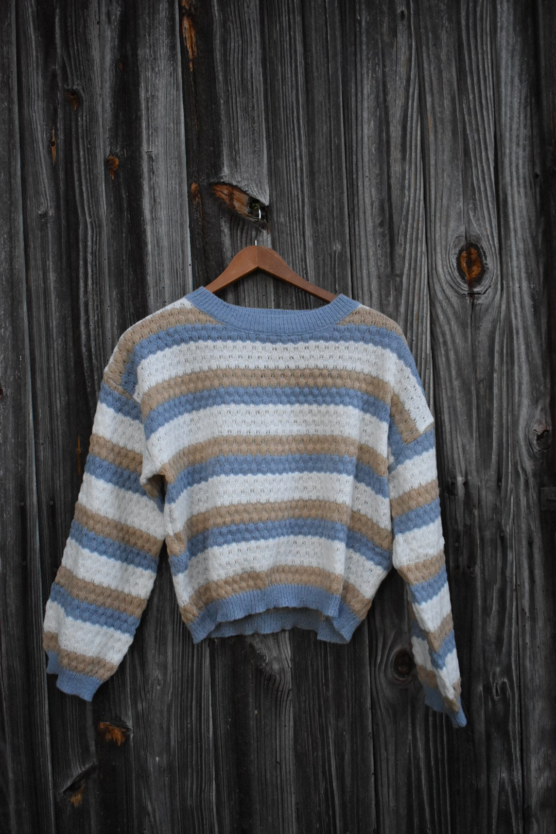 Jersey de punto a rayas para mujer con estampado | Ideal para otoño/invierno