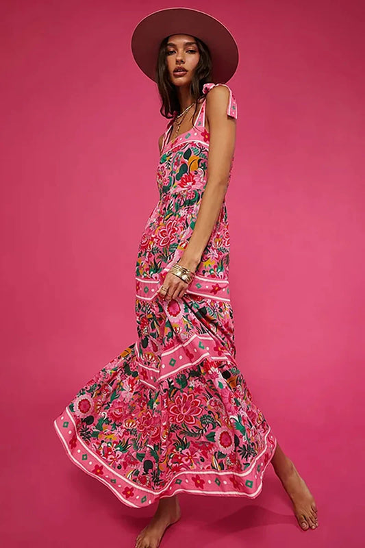 Traje de baño de una pieza con lazo floral