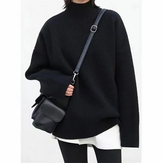Jersey de cuello alto extragrande para mujer | Ideal para otoño/invierno