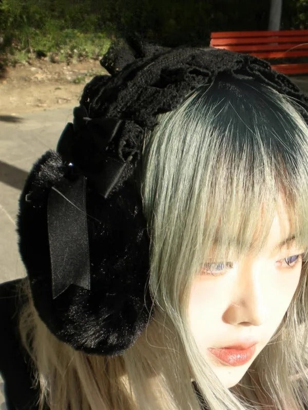 Gothic Dark Lolita Cross Earmuff