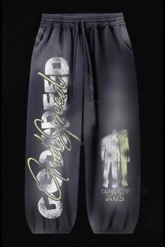 Dark Gothic Graphic Oversized Black Hoodie