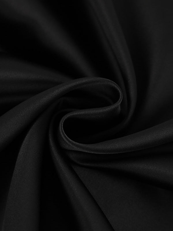 Satin Pleated A-line Mini Skirt