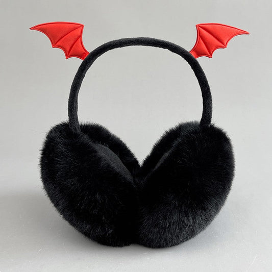 Gothic Bat Wings Rivets Earmuff