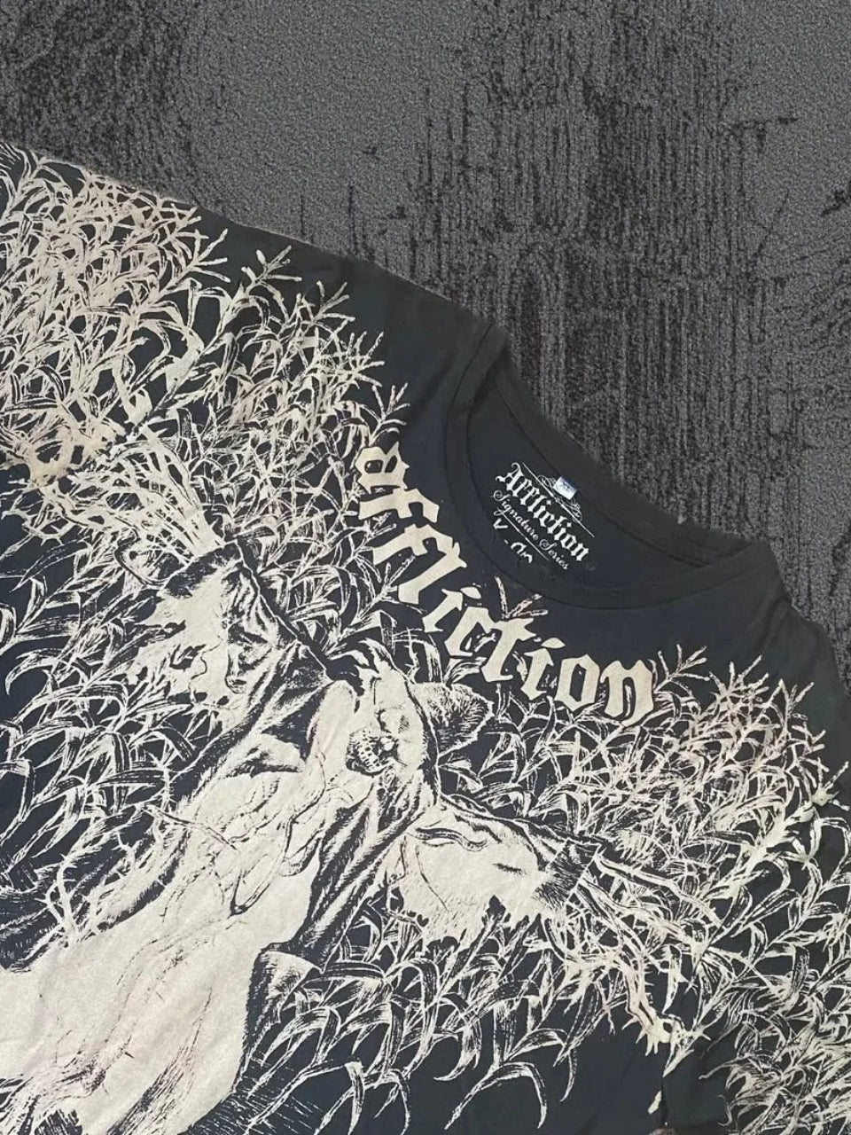 2000s Skull Print Oversized Gothic T-shirt