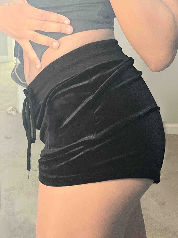 Edgy Gothic Star Rhinestone Y2K Shorts