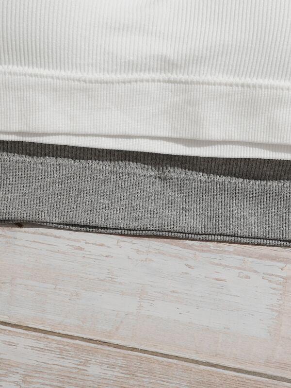 3pack Rib Spaghetti Strap Bra Set for Women