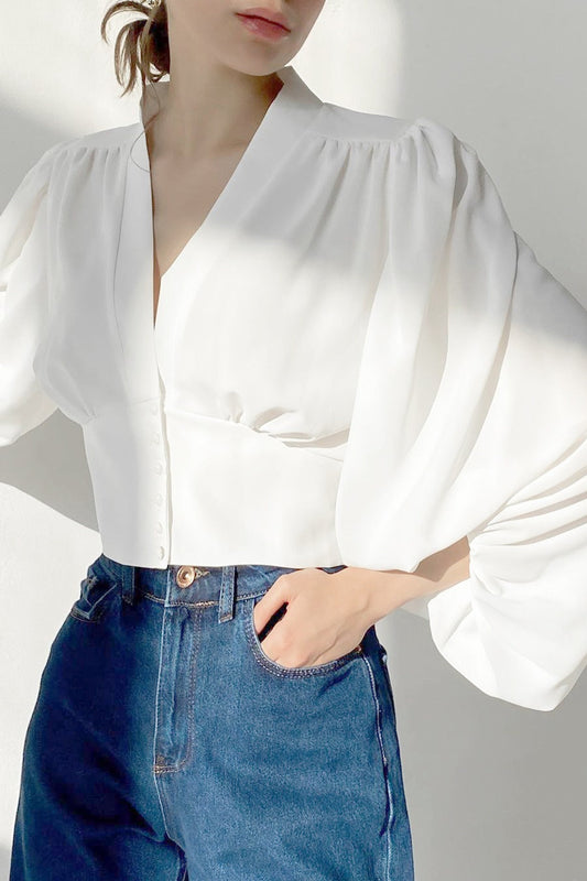 Victorian Tailored V Blouse