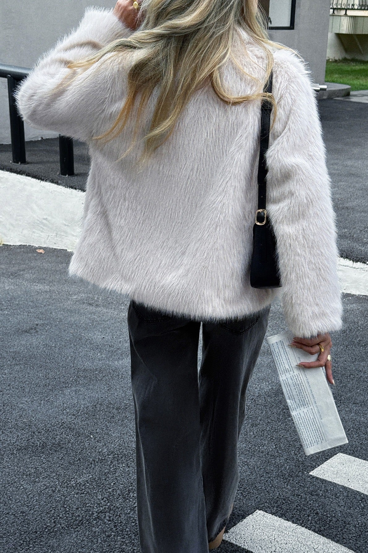Soft Plush Casual Long Sleeve Coat