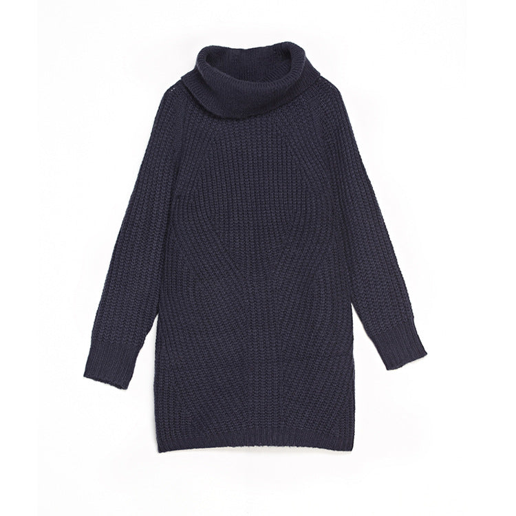 Autumn Winter Women Clothing Sweater Sweater Women Long Sleeve High-Necked All-Matching Solid Color Pullover Bottoming Shirt Women Sweater
