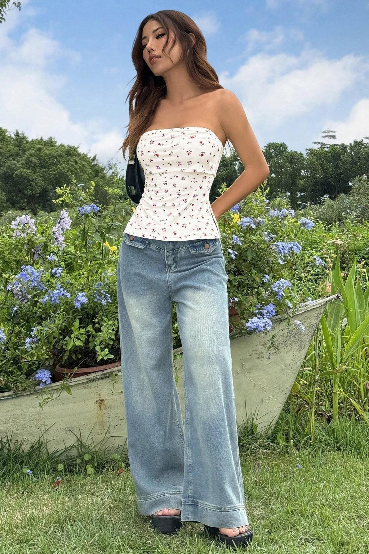 Sweet Floral Corset Tank Top