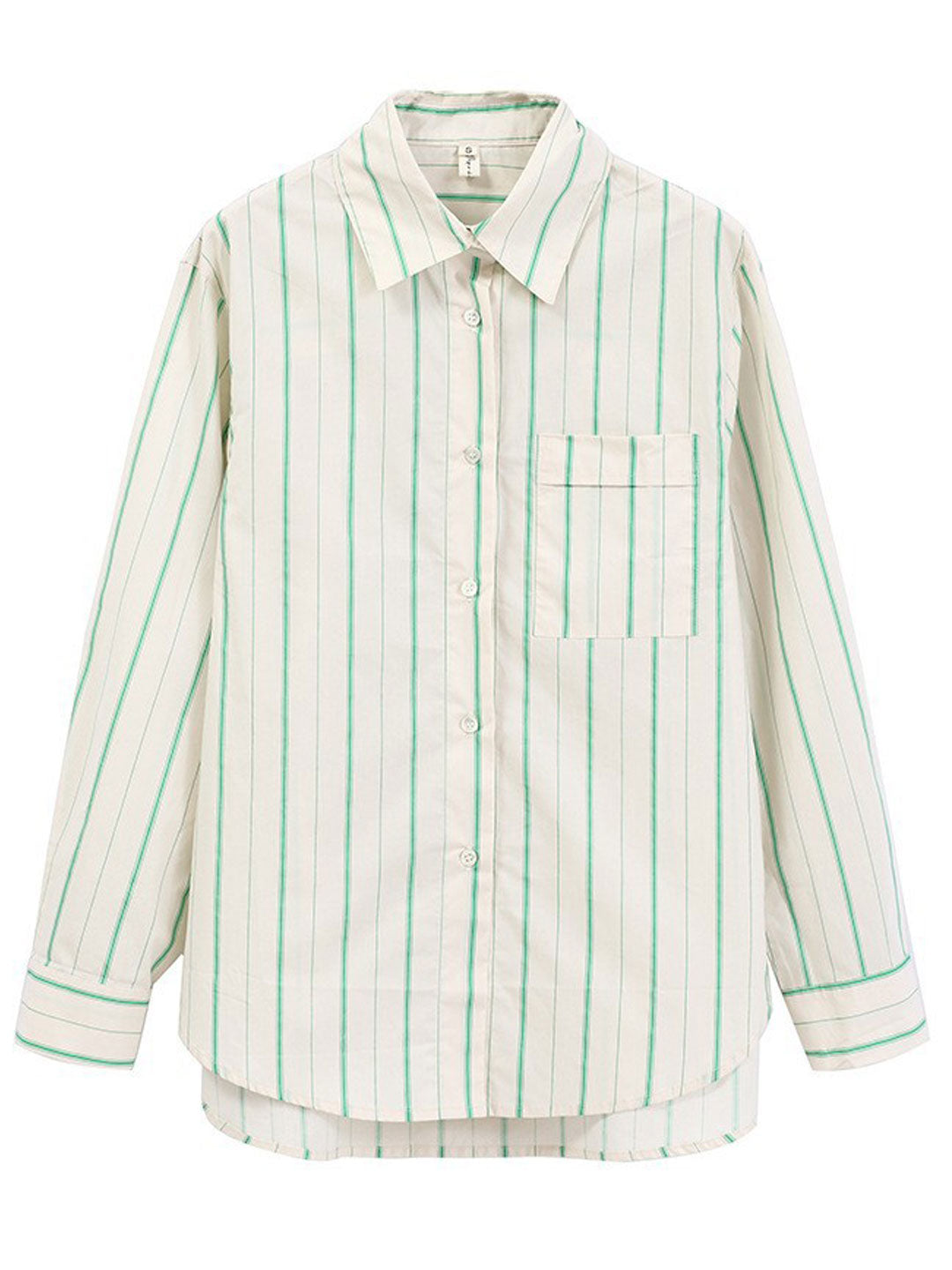 Molly Retro Lapel Striped Shirt
