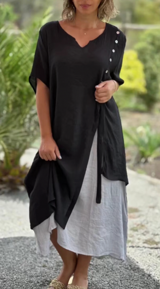 Vestido bohemio con escote en V | Ideal para el verano