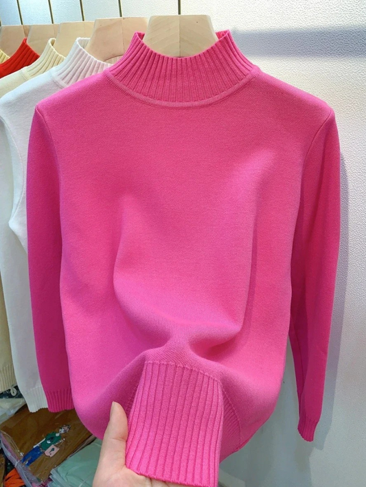 Suéter de cuello alto suave y transpirable para mujer | Ideal para otoño/invierno